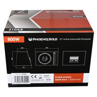Phoenix Gold 10 Subwoofer m kabler og fjernbetjening