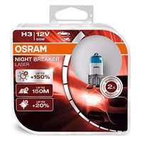 Osram Night Breaker Laser H3 + 150 procent lys - 2 stk.