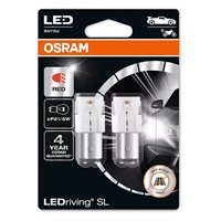 Osram LED Pære Rød P21-5W - 2 stk.