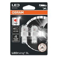 Osram LED Pære Rød W16W - 2 stk.