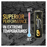 GP AA-lithiumbatteri 1.5V, 15LF-2U4, 4-pak