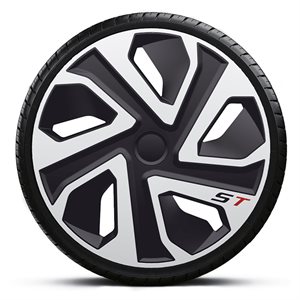 18" ST Sølv hjulkapselsæt