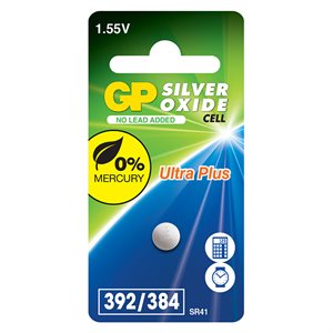 GP Batteri til ur, silveroxid 392F/384/SR41, 1-pak