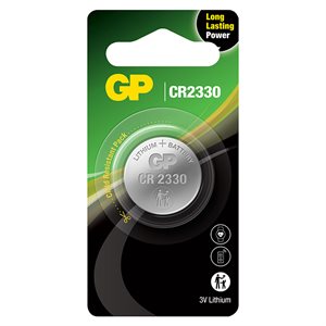 GP knapcelle, Lithium, CR2330, 1-pak