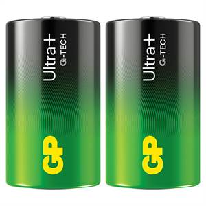 GP Ultra Plus Alkaline D-batteri 13AUP/LR20 2-pak