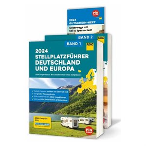 ADAC Stellplatzführer 2024 Tyskland og Europa
